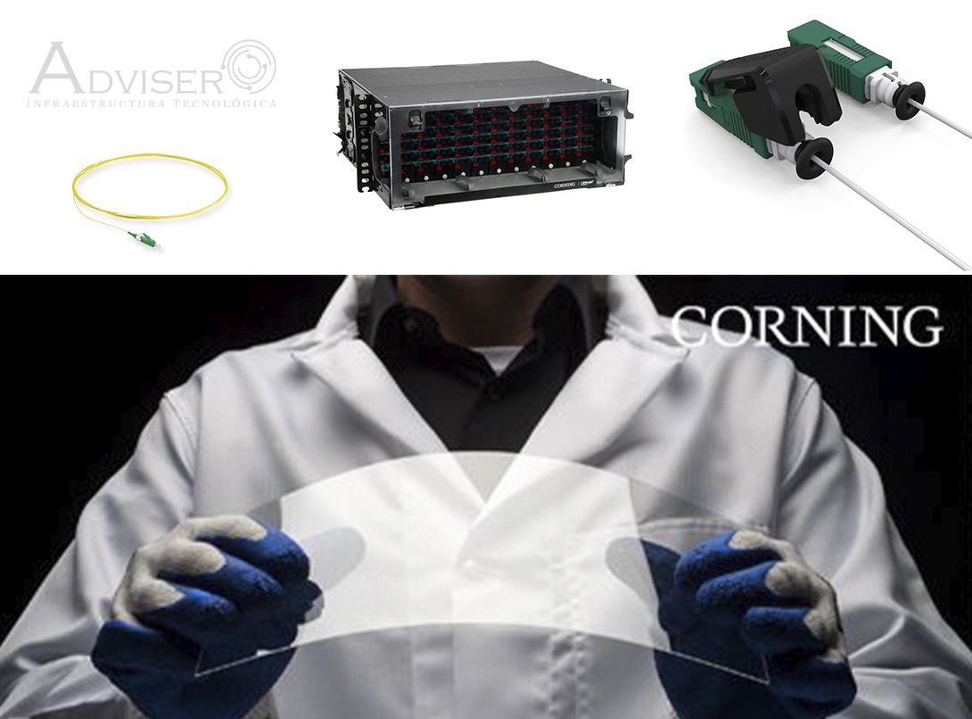 Componentes Corning de fibra óptica para redes y Data Center