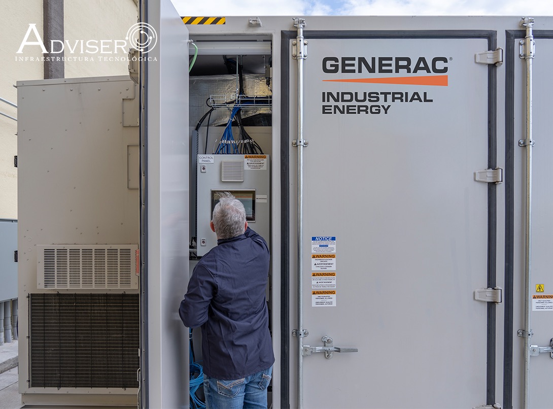 Planta de emergencia Generac para respaldo de infraestructura