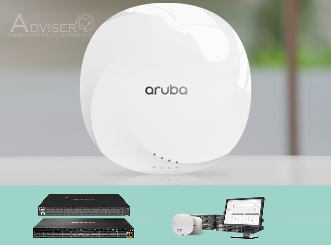 Punto de acceso y switches HPE Aruba Networking para conectividad empresarial