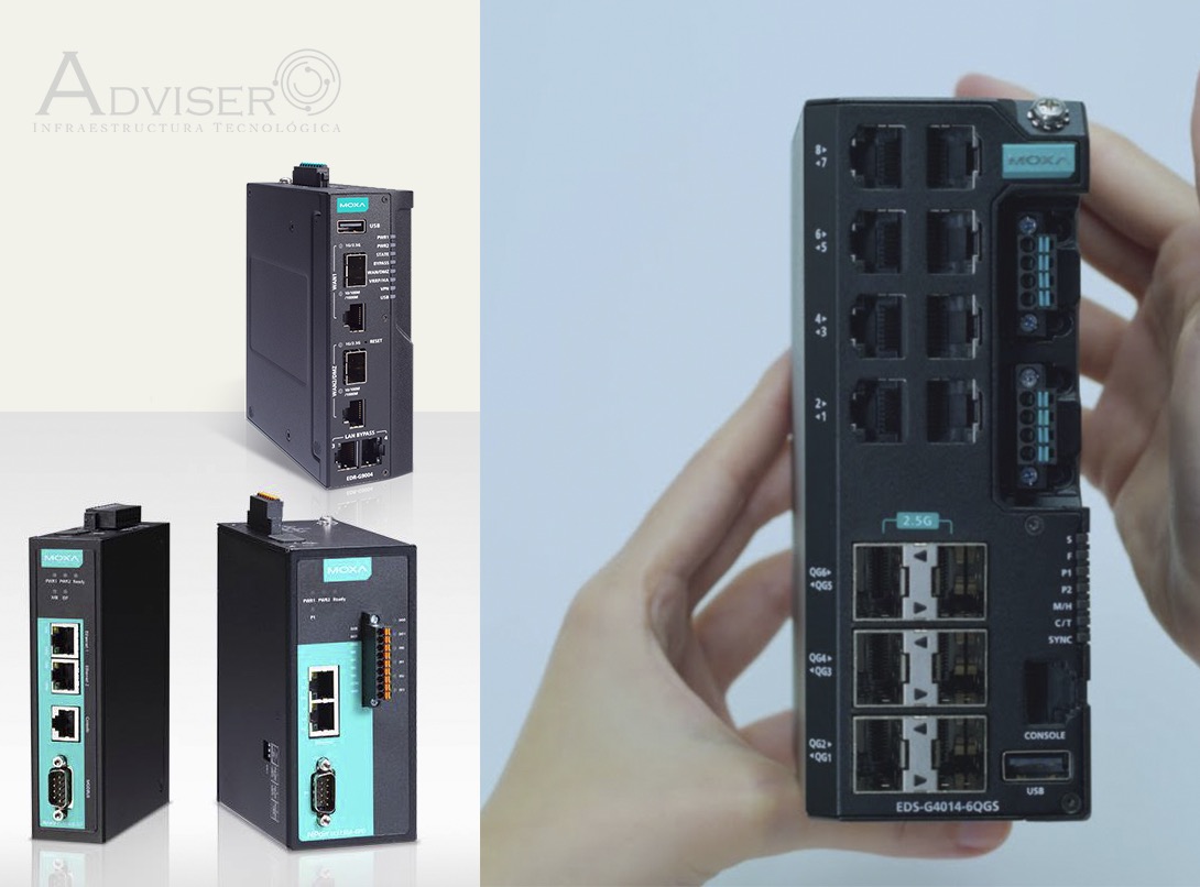 Equipos Moxa de conectividad y redes industriales