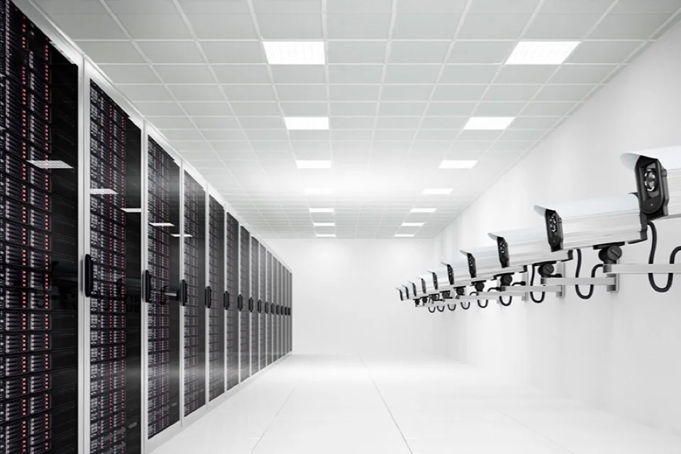 Infraestructura de red integrada con cámaras de seguridad electrónica